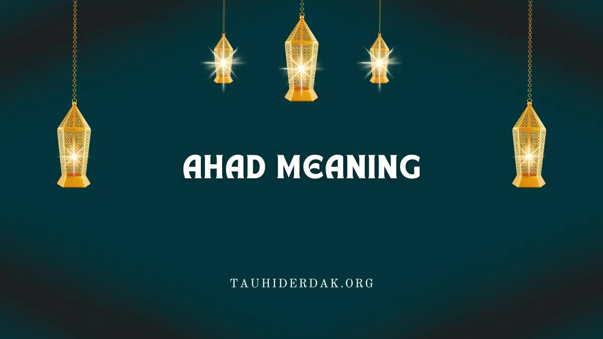 Meaning of al Ahad name of Allah in English