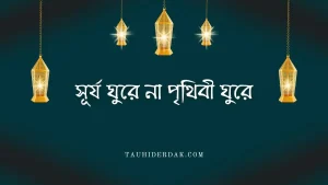 পৃথিবী সূর্যের চারদিকে ঘোরে না সূর্য পৃথিবীর চারদিকে ঘোরে?