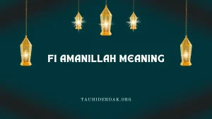 Fi Amanillah meaning in English
