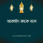 আকাইদ শব্দের অর্থ কি? আকাইদ কাকে বলে? আকিদা অর্থ কি?