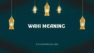 What is the meaning of Wahi and its types in Islam?