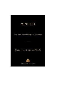 Mindset The New Psychology of Success PDF